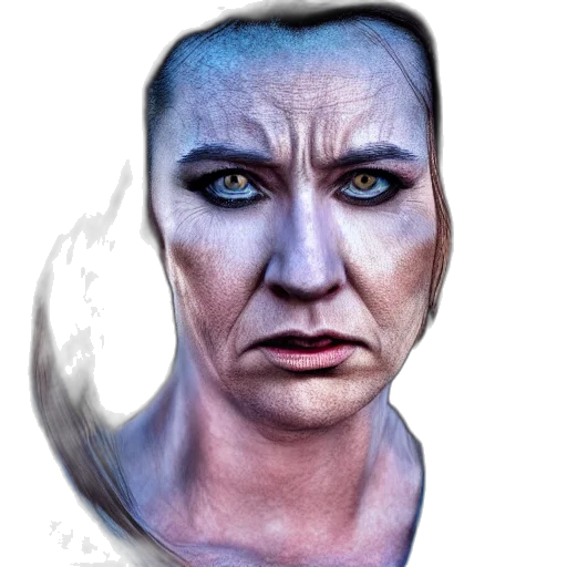 face, mask, dragon, staff transparent PNG cut-out