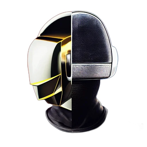 mask, robot, 3d render, cyberpunk transparent PNG cut-out