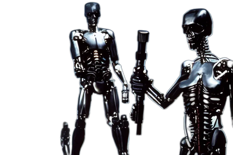 robot, concept art, cyberpunk, 3d render, still, film, movie, terminator transparent PNG cut-out