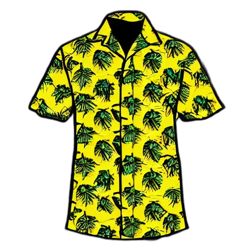 jacket, green, tileable, hawaiian transparent PNG cut-out
