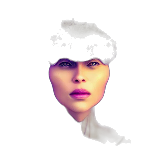 face, mask, robot, crown, photorealistic, concept art, 3d render, fantasy art transparent PNG cut-out