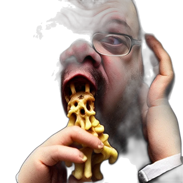 staff, food, creature, face transparent PNG cut-out