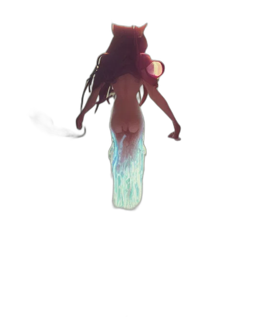hair, bottle, creature, staff, concept art, 3d render, fantasy art, pixel art transparent PNG cut-out