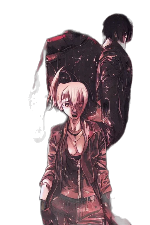 jacket, weapon, cyberpunk, concept art transparent PNG cut-out