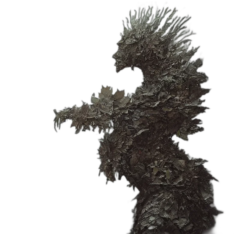 dragon, creature, hair, animal, concept art, 3d render, fantasy art, photorealistic transparent PNG cut-out