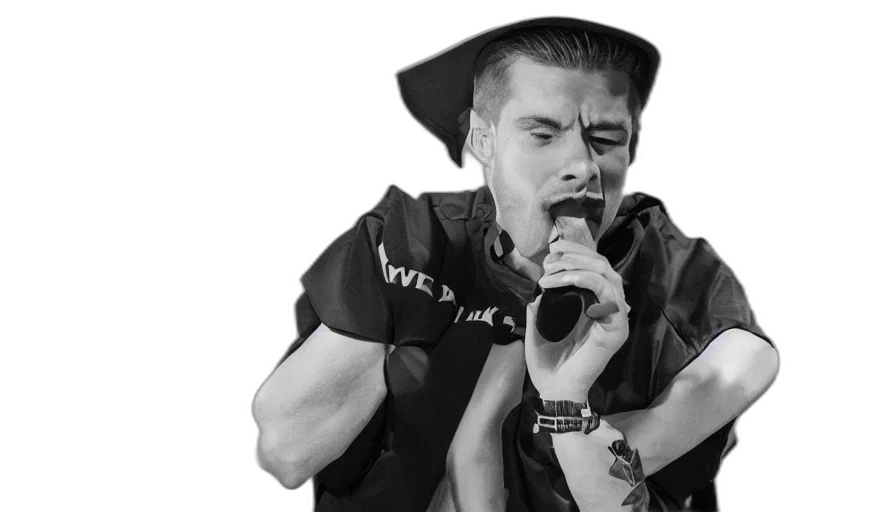 harry, mack, spitting, sick transparent PNG cut-out