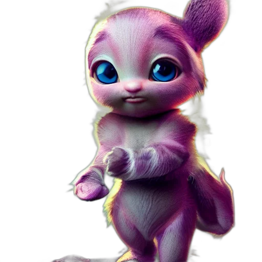 creature, animal, staff, 3d render, concept art, fantasy art, photorealistic, pastel transparent PNG cut-out