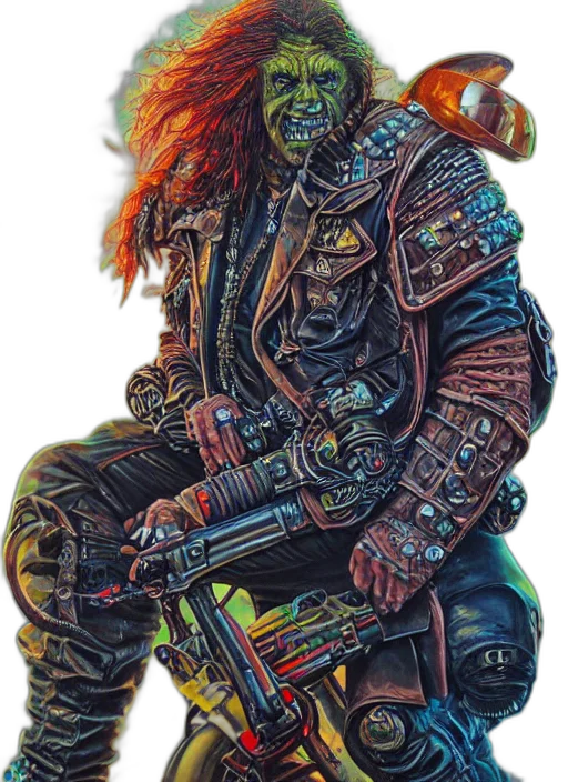 jacket, weapon, robot, face transparent PNG cut-out