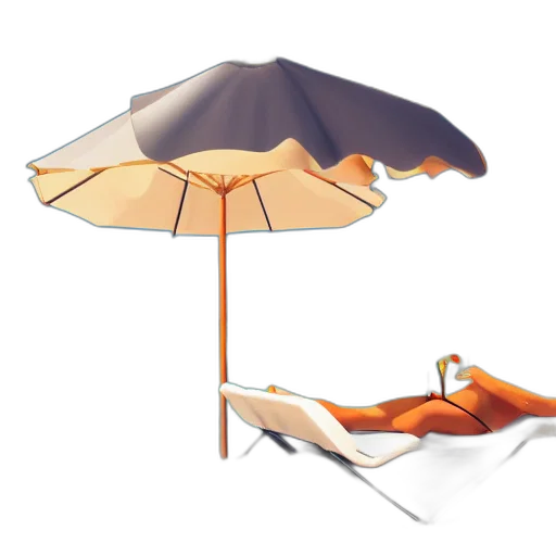 umbrella, hat, furniture, staff transparent PNG cut-out