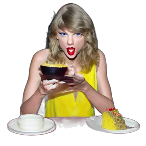 food, shoes, taylor, swift, eating, yellow, cake, plate transparent PNG cut-out