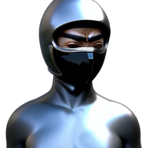 mask, robot, face, jewelry, 3d render, cyberpunk, vaporwave, concept art transparent PNG cut-out