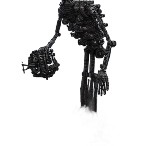 robot, weapon, creature, staff transparent PNG cut-out
