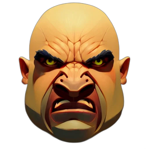 face, mask, creature, staff, 3d render, concept art, photorealistic, fantasy art transparent PNG cut-out