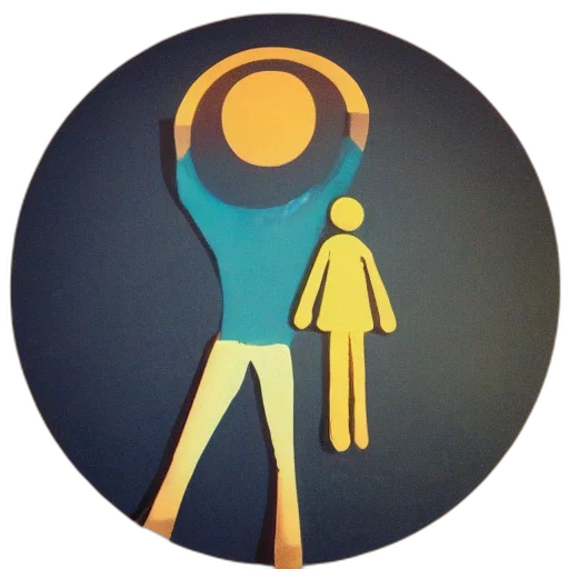 staff, umbrella, balance, one transparent PNG cut-out