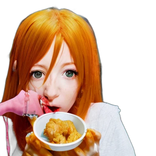 food, photorealistic, anime, 3d render transparent PNG cut-out