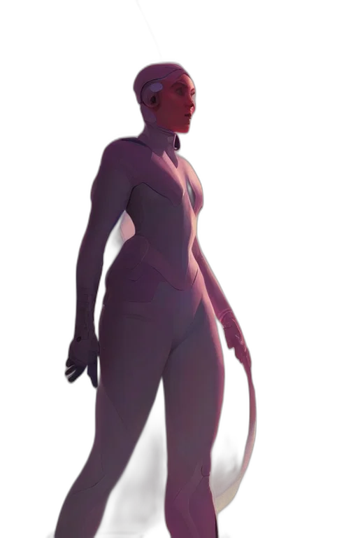 staff, creature, dress, robot, concept art, 3d render, cyberpunk, fantasy art transparent PNG cut-out