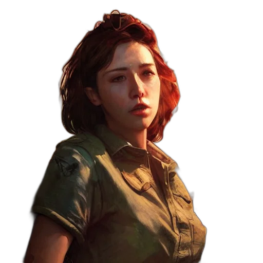 face, jacket, staff, dress transparent PNG cut-out