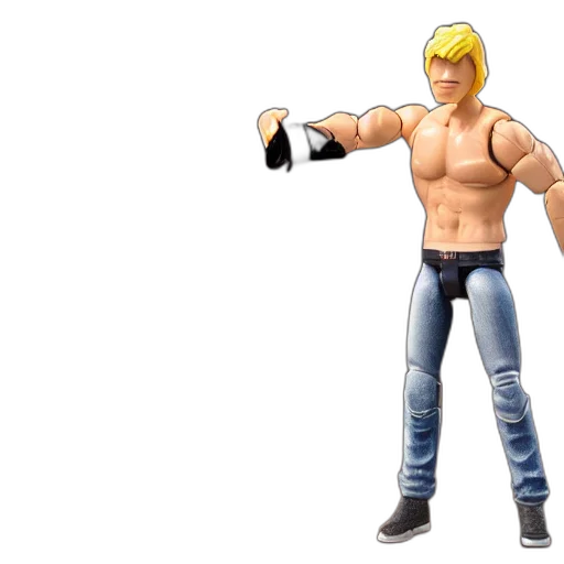 concept art, 3d render, cartoon, action, figure, skinny, blonde, male transparent PNG cut-out