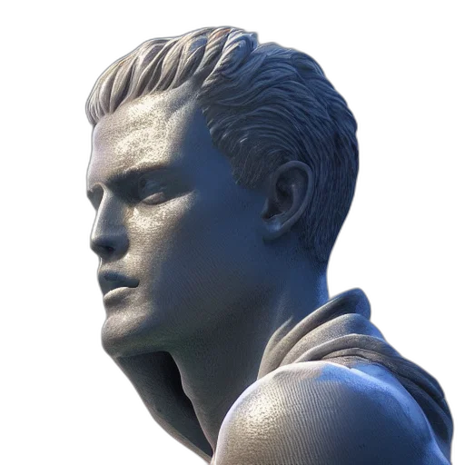 face, mask, 3d render, vaporwave, photorealistic, concept art, blue, portrait transparent PNG cut-out