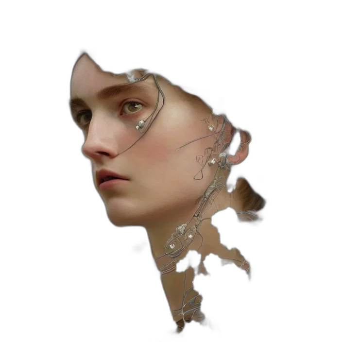 face, mask, crown, creature transparent PNG cut-out
