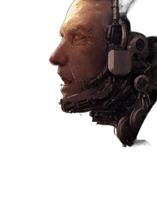 face, robot, mask, creature transparent PNG cut-out