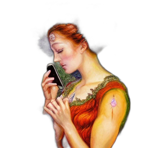 dress, jewelry, face, fantasy art transparent PNG cut-out