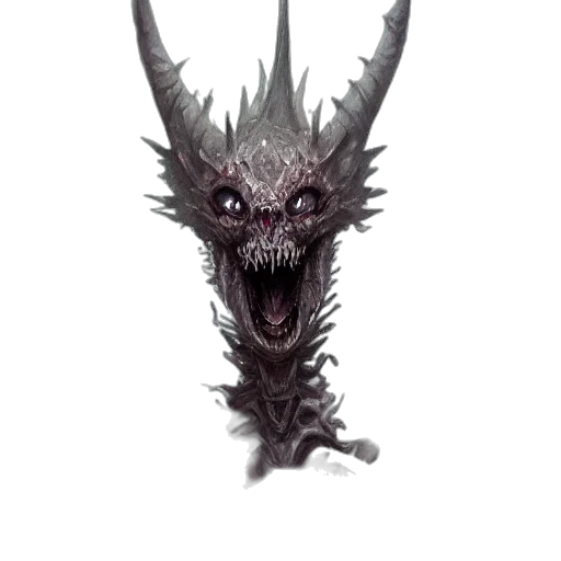 dragon, creature, mask, face, concept art, fantasy art, pixel art, photorealistic transparent PNG cut-out