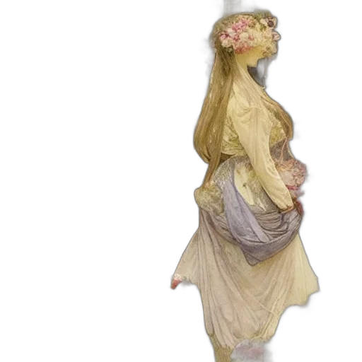 dress, mask, 3d render, concept art transparent PNG cut-out