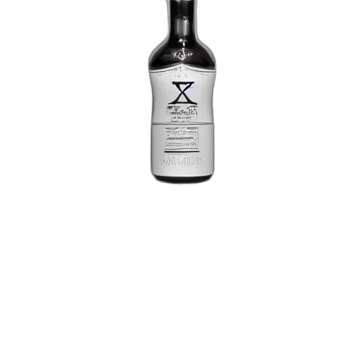 bottle, vodka, modern, label transparent PNG cut-out