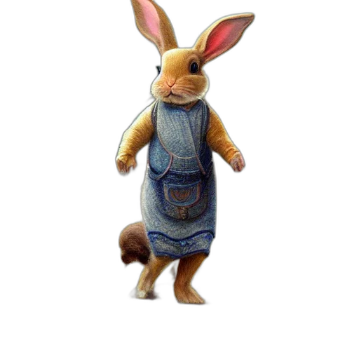 dress, animal, staff, creature transparent PNG cut-out