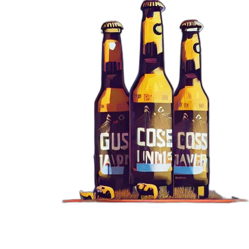 bottle, concept art, goose, island, beer, simon, stalenhag transparent PNG cut-out