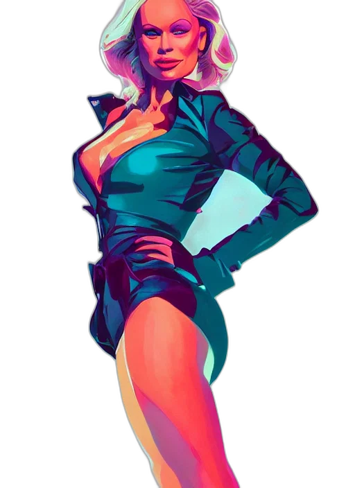 jacket, dress, concept art, cyberpunk transparent PNG cut-out