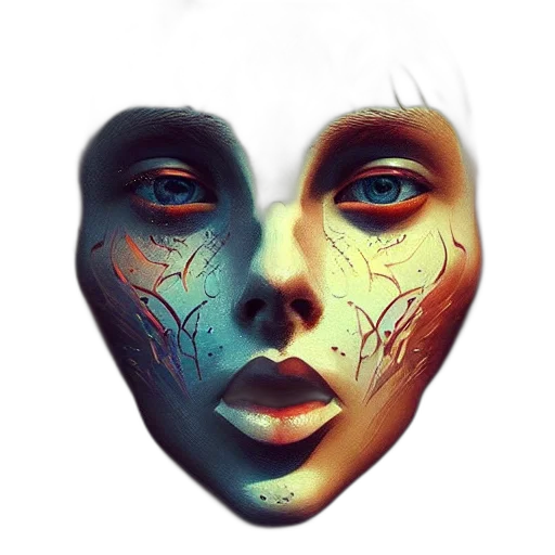 mask, face, robot, creature transparent PNG cut-out