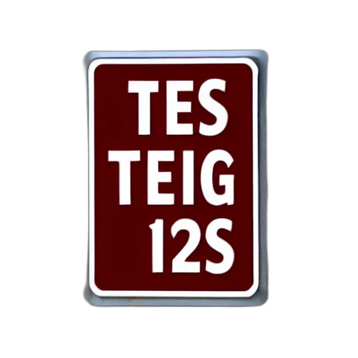 sign, says, testing, 123 transparent PNG cut-out