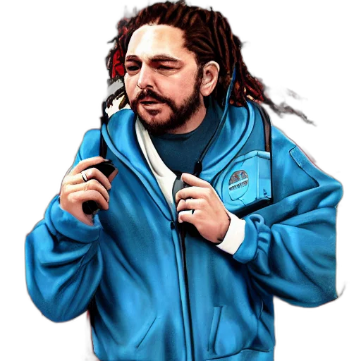 jacket, staff, animal, pixel art transparent PNG cut-out