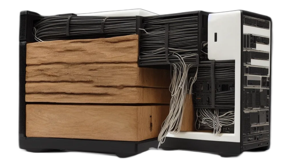 furniture, robot, 3d render, earth tones, realistic, photo, computer, case transparent PNG cut-out