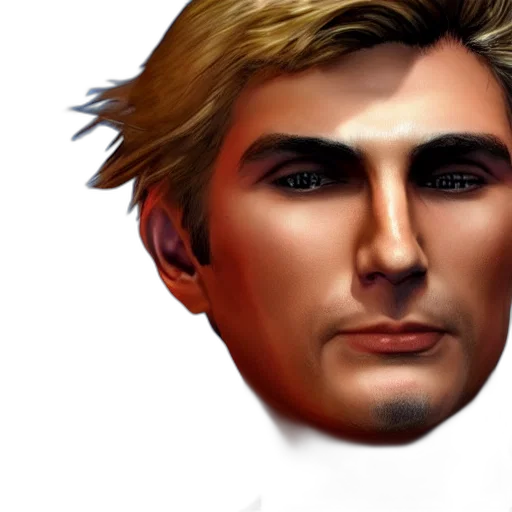 face, photorealistic, 3d render, concept art transparent PNG cut-out