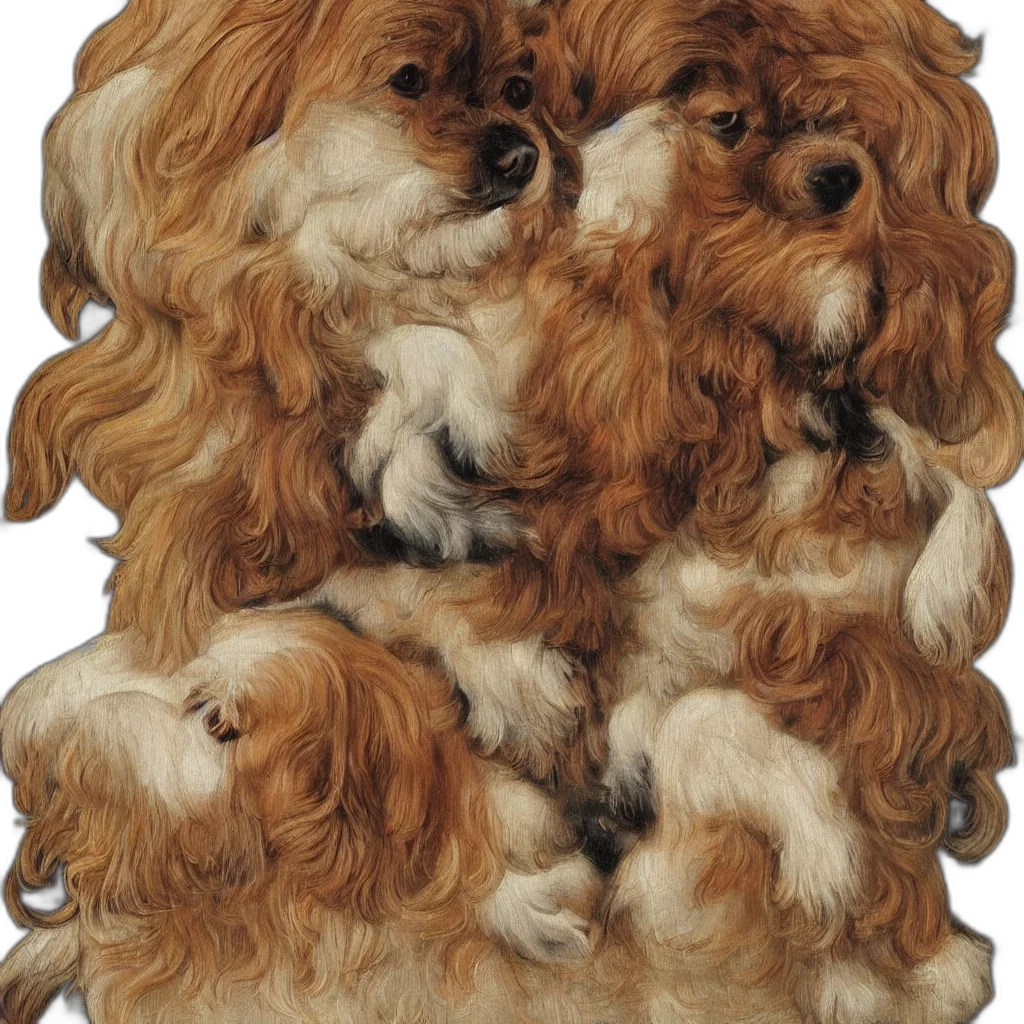 hair, animal, photorealistic, oil painting transparent PNG cut-out