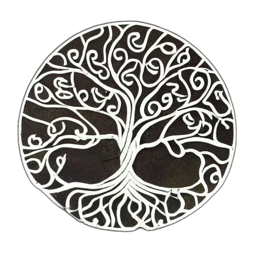 tree, crown, jewelry, staff, pencil sketch, fantasy art, photorealistic, monochrome transparent PNG cut-out