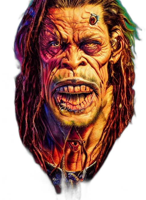face, creature, mask, staff transparent PNG cut-out