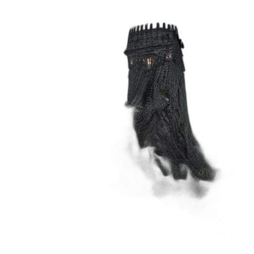 shoes, dress, weapon, creature, 3d render, concept art, fantasy art, photorealistic transparent PNG cut-out