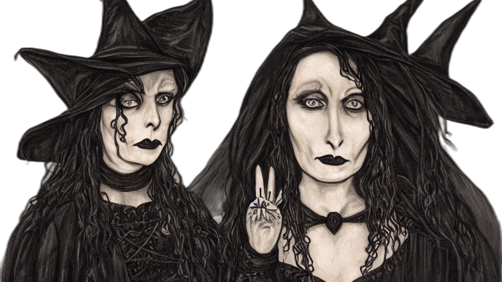 fantasy art, concept art, comic book art, photorealistic, old, gothic, witch, portrait transparent PNG cut-out