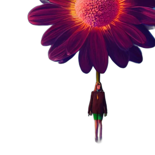 flower, umbrella, staff, crown transparent PNG cut-out