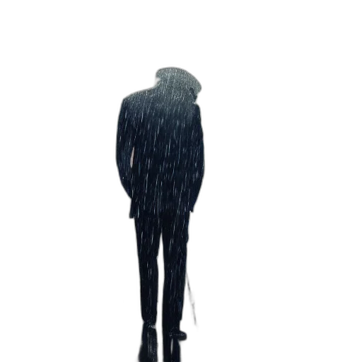 umbrella, jacket, staff, face, concept art, pixel art, photorealistic, 3d render transparent PNG cut-out