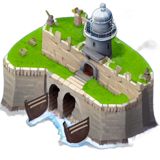 crown, building, 3d render, concept art transparent PNG cut-out