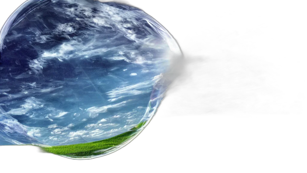 umbrella, photorealistic, 3d render, outer space transparent PNG cut-out