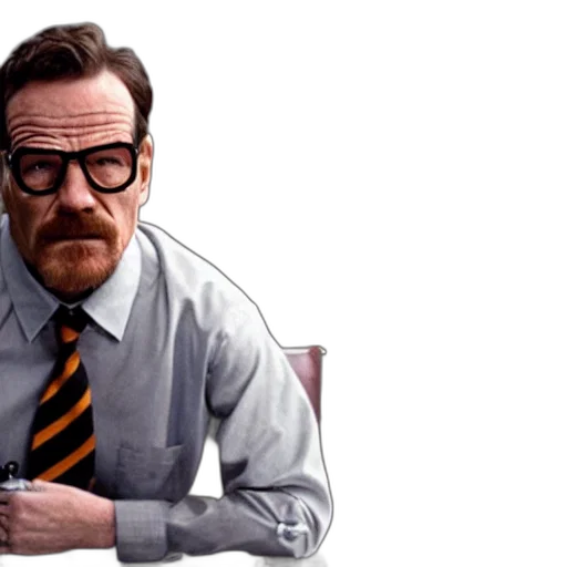 face, staff, photorealistic, concept art, cartoon, comic book art, bryan, cranston transparent PNG cut-out