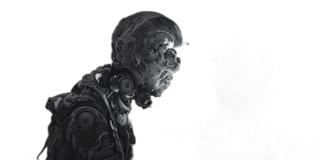 robot, mask, face, creature transparent PNG cut-out