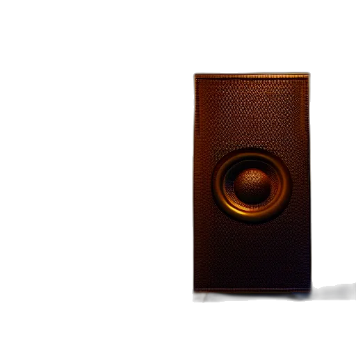 3d render, large, speakers, covered transparent PNG cut-out