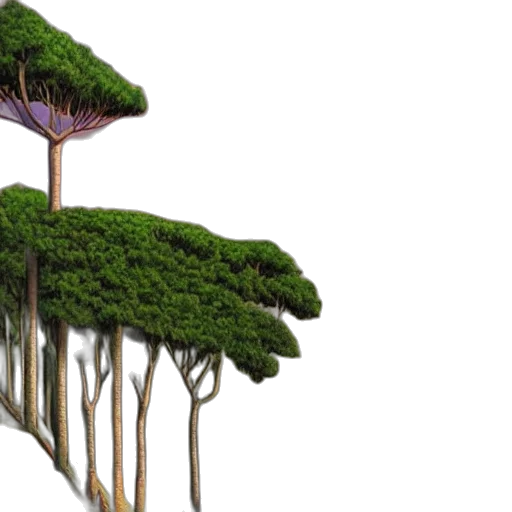 tree, 3d render, concept art, photorealistic transparent PNG cut-out
